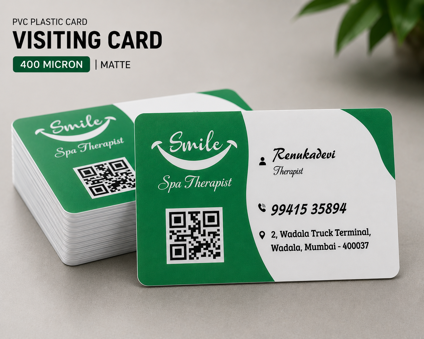 Plastic Visiting Card Matte 400SS